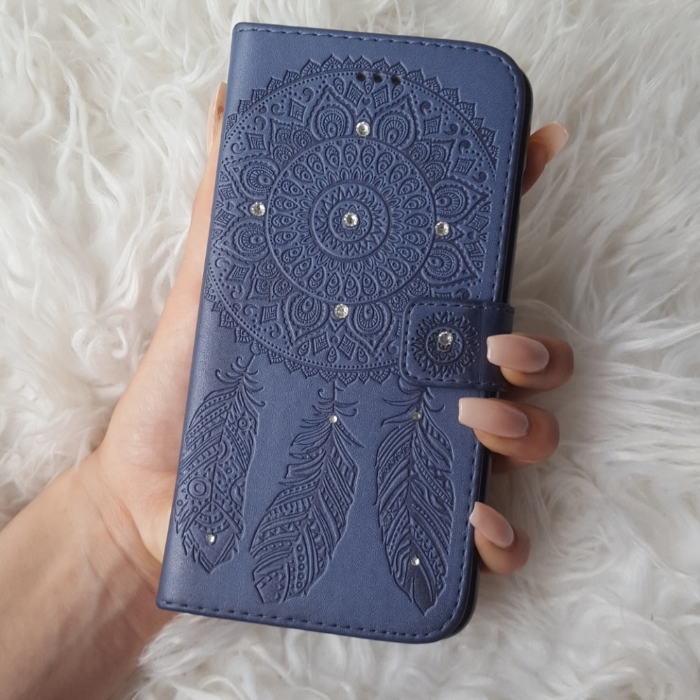 Iphone 6 plus blue metallic phone case